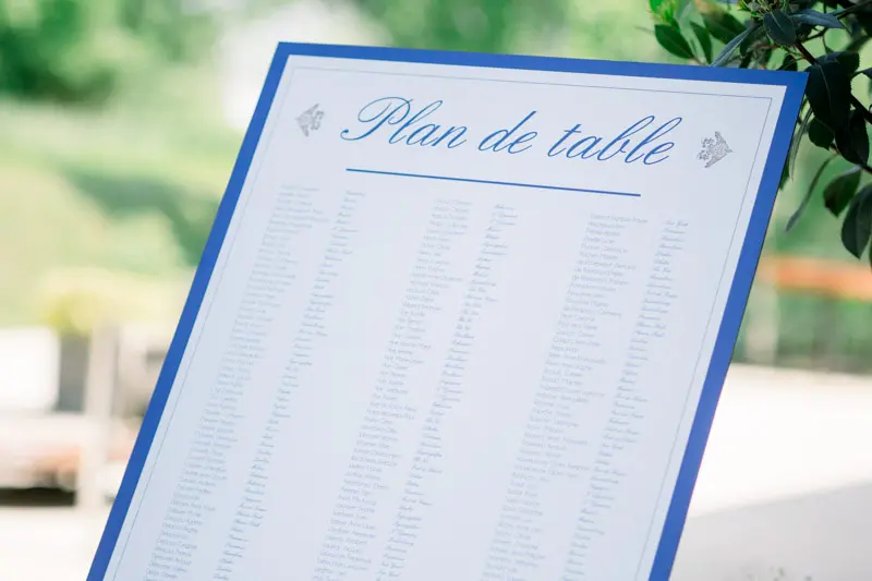 Plan tables mariage Château Grattequina