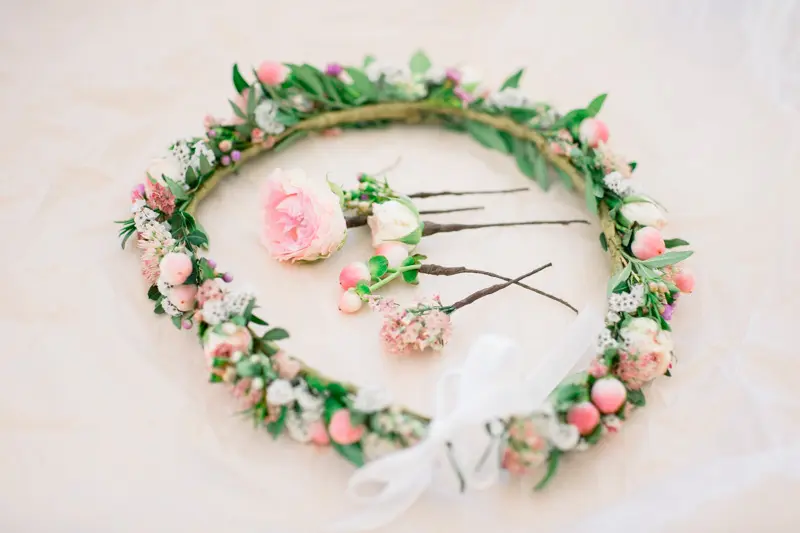 couronne de fleurs de mariage