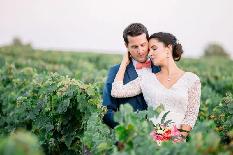 photos couple mariage vignes Château Giscours