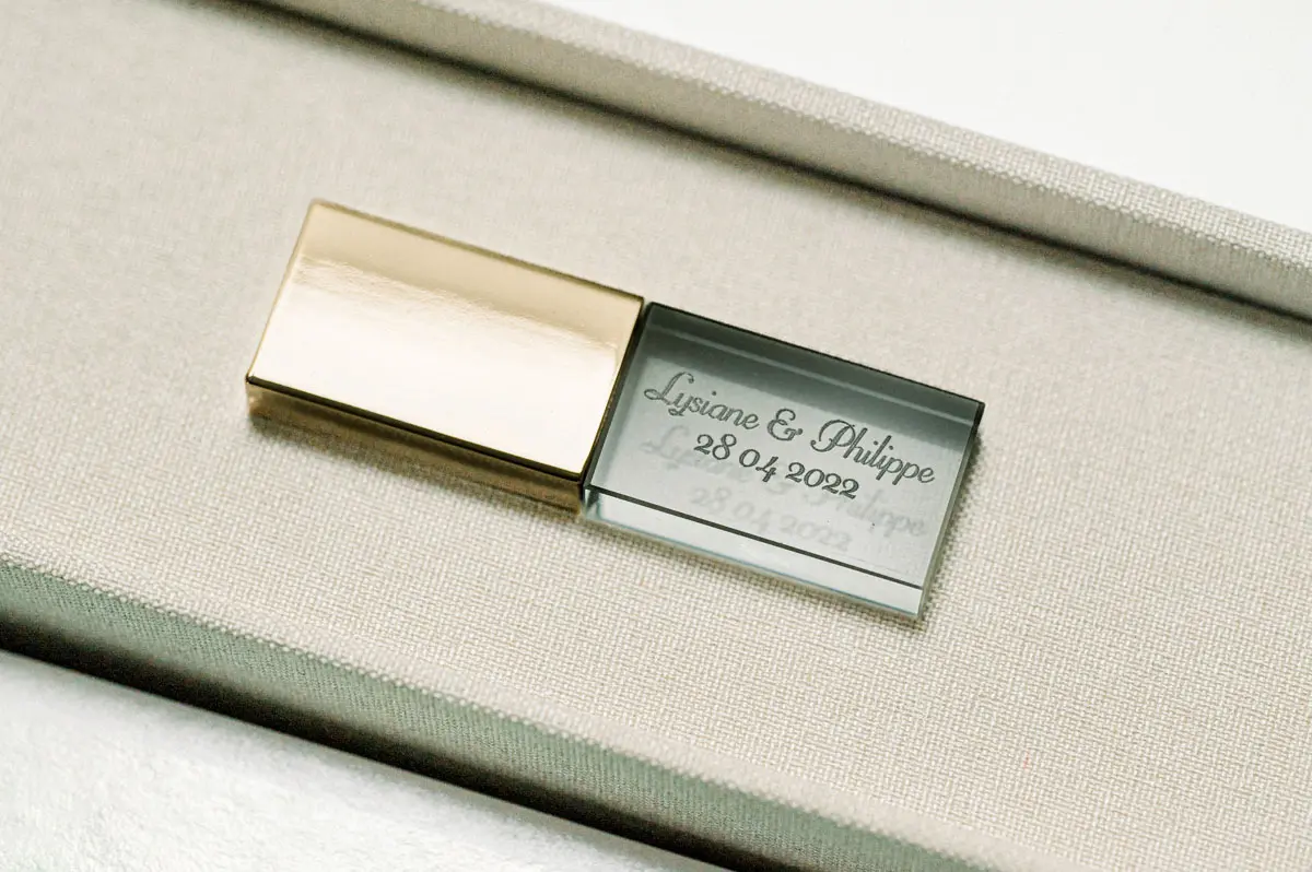 boite clé usb photo mariage