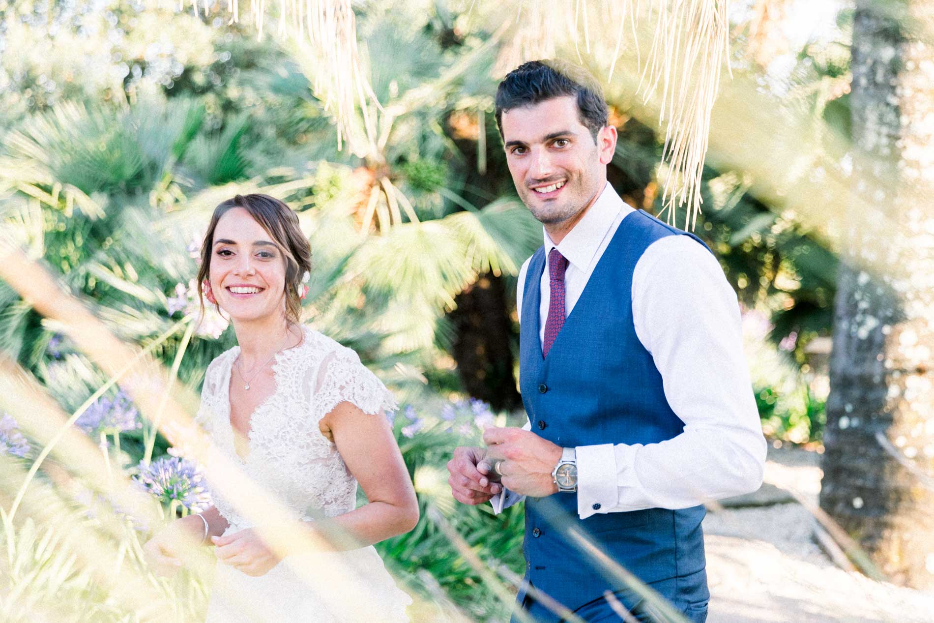 photos couple mariage chateau pape clement