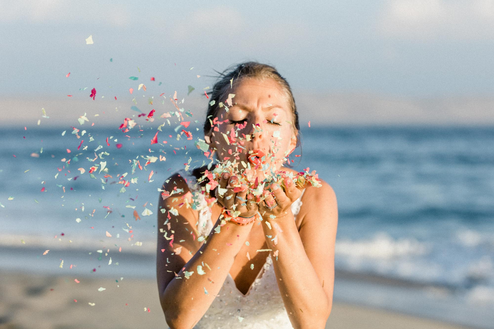 photo mariage confettis