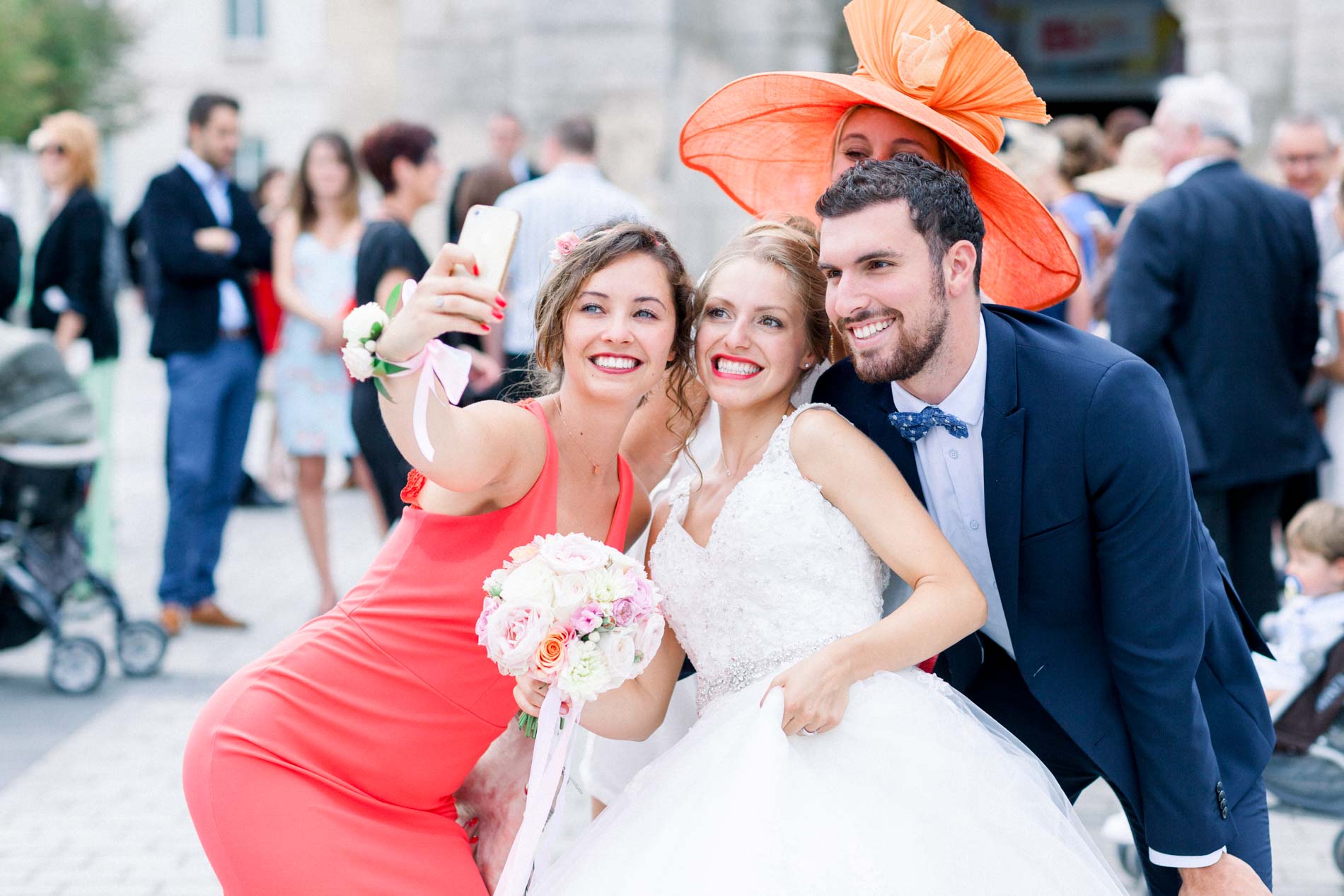 selfie mariage église mérignac