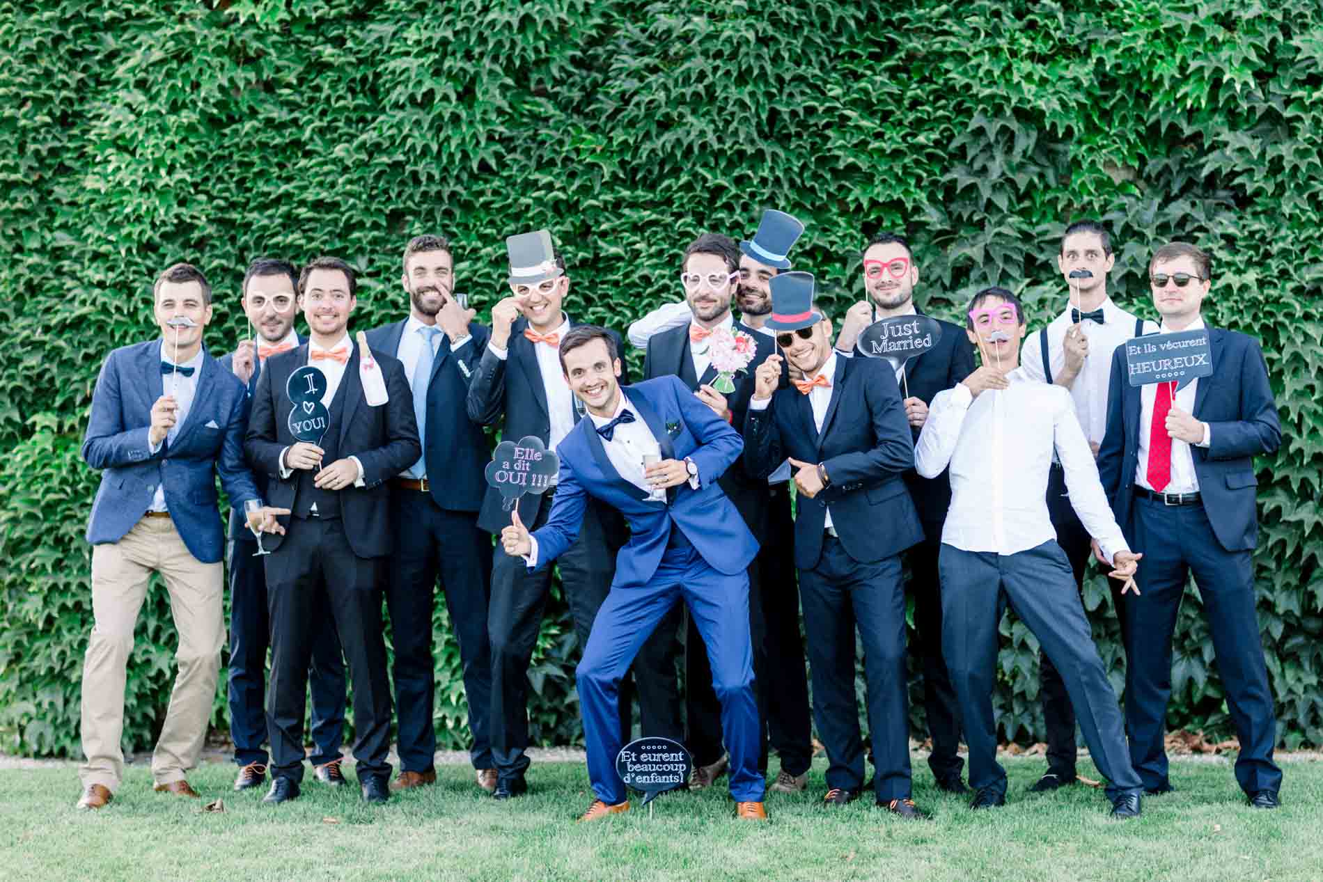 photo de groupe mariage chateau smith haut lafitte