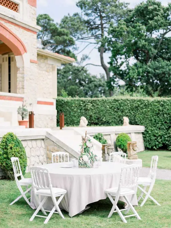 décoration fleurs table Villa la Tosca mariage