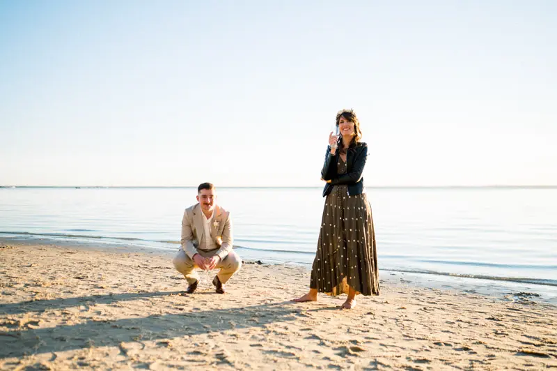 invités cocktail mariage plage