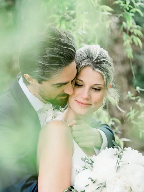 photos de couple mariage jardin Villa La Tosca