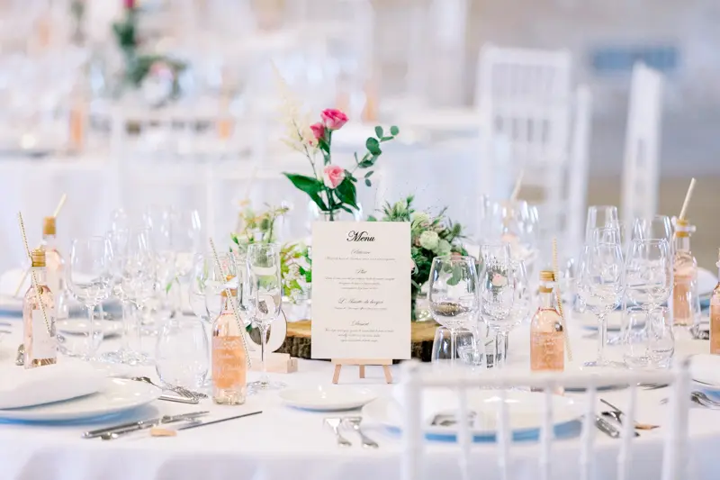 table mariage château de Seguin réception